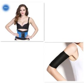 Women's Sports Slimming Plastic Belt (Option: Blue set-S)