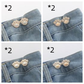 Cute Cat Claw Belt Buckle A Pair Of Buckles Detachable Waist Adjustable Button (Option: Set-2PC-Animal Shape)