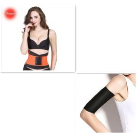 Women's Sports Slimming Plastic Belt (Option: Orange set-S)