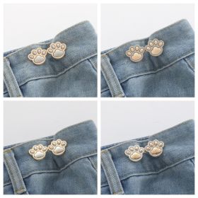 Cute Cat Claw Belt Buckle A Pair Of Buckles Detachable Waist Adjustable Button (Option: Set-1PC-Animal Shape)