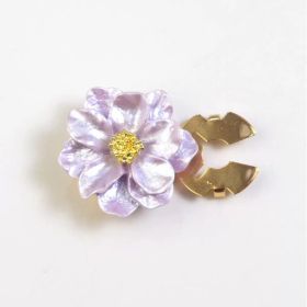 Floral Magnetic Brooch Lightweight Decorative Accessory (Option: Purple)