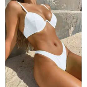 Multi-color European And American Swimwear Set (Option: White-S)