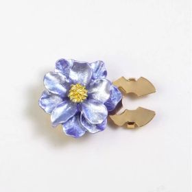 Floral Magnetic Brooch Lightweight Decorative Accessory (Option: Blue)